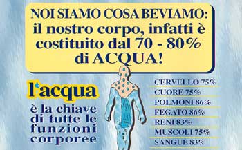 Quantit&agrave; d'acqua nel corpo